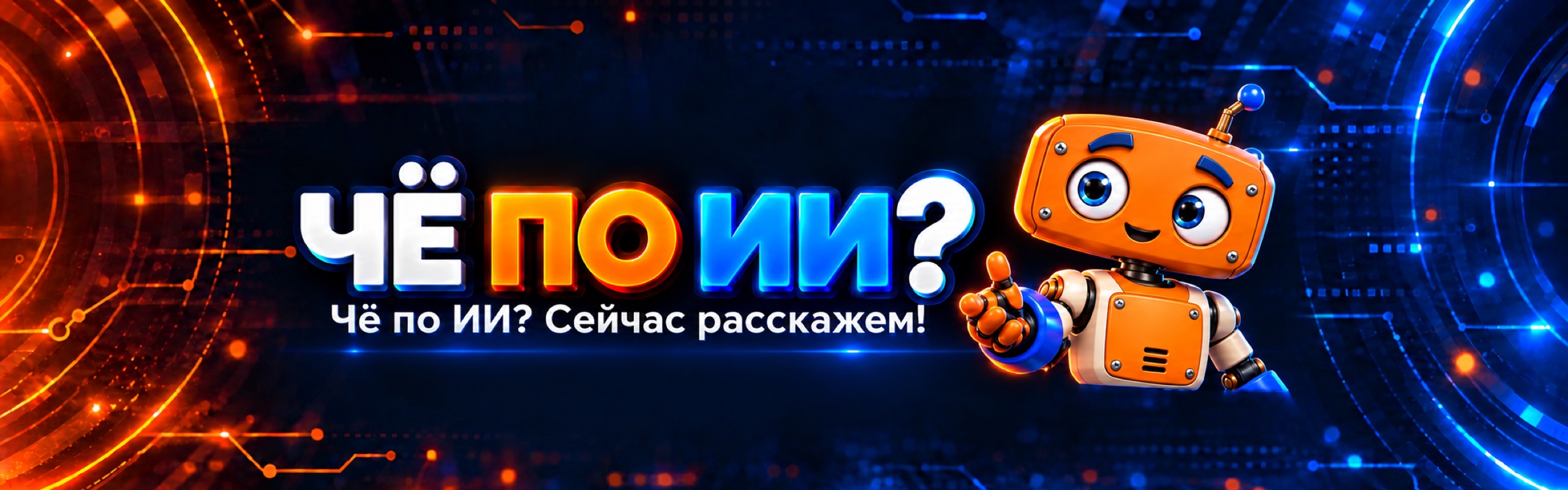 ЧЁ ПО ИИ? Сейчас расскажем! — фирменная обложка с Оранжевым любознайкой